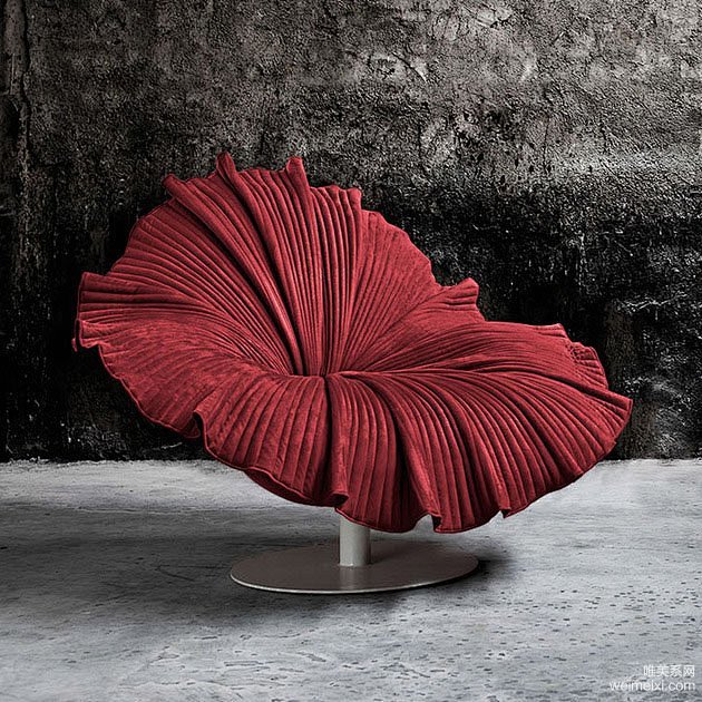 花朵椅子 创意布艺仿生植物椅子设计