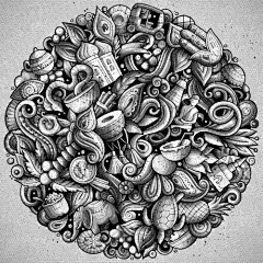印度,乱画,矢量,绘画插图,动物手,式样,旅途,贺卡,热带气候