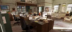 现代老式办公室SU模型下载【ID:1159408313】