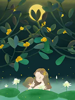 精灵治愈系插画