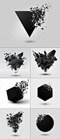 7款抽象艺术黑色几何化爆炸EPS矢量素材.jpg