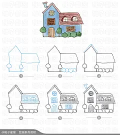 简笔画｜你们是不是都想住在童话般的小房子里呀？给自己画一个