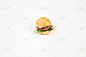 白色背景,汉堡包,小的,格子烤肉,奶酪,肉,膳食,食品,图像,芝麻