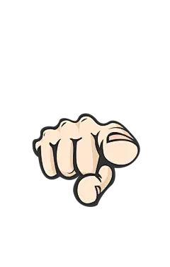 卡通食指指向手势