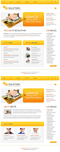 橙色简单的网页商务网站模板html全站源码下载 #Web#