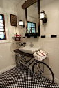 自行车的爱。#卫浴# 有创意