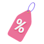 Discount Tag 3D Illustration