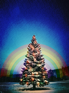 一只野生设计采集到Photofox & 花瓣圣诞树创意图片创作大赛