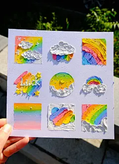 油画棒|遇见彩虹，只需八支油画棒！！