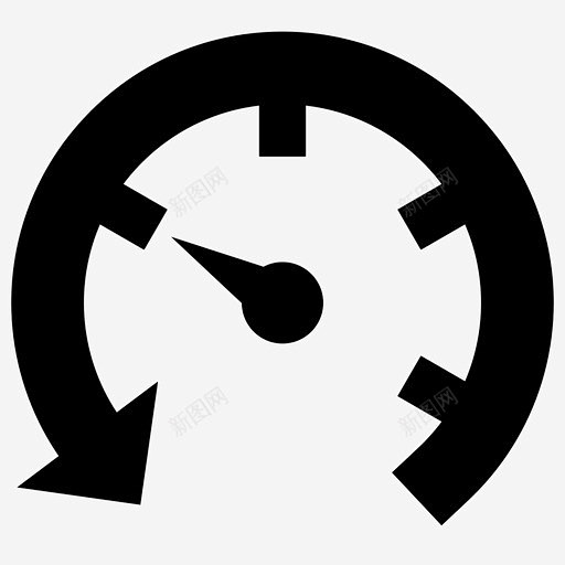 车速表箭头向下图标高清素材 低速 减速 向下 慢速 箭头 车速表 免抠png 设计图片 免费下载