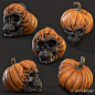 Evil Pumpkin Skulls, Arminas Didziokas : Just finished another fun little project for 3d printing!
Sculpted in zbrush, Printed on Anycubic Photon
www.myminifactory.com/object/3d-print-103078