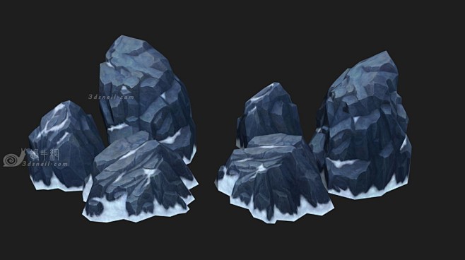 雪地石头44，冰锥，冰窟，冰封，雪地山石...