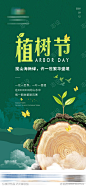 植树节海报_源文件下载_PSD格式_1080X2348像素-海报,植树节,树木,年轮,蝴蝶,树苗-作品编号:2023102614389743-志设-zs9.com
