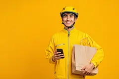 外卖送餐员送餐工作