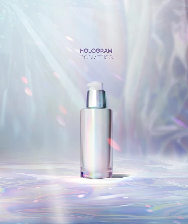 Hologram Cosmetics 12款潮流时尚全息炫彩渐变美妆化妆品主视觉海报设计ps分层素材 - UIGUI-花瓣网