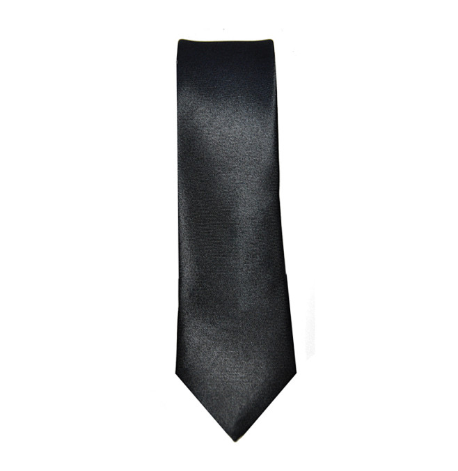 纯黑色窄细款休闲时尚男士领带 #男人# ...