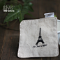 巴黎铁塔棉麻杯垫 创意碗垫餐垫 可爱隔热垫