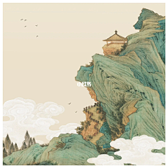笙歌落_LIN采集到插画-国风场景