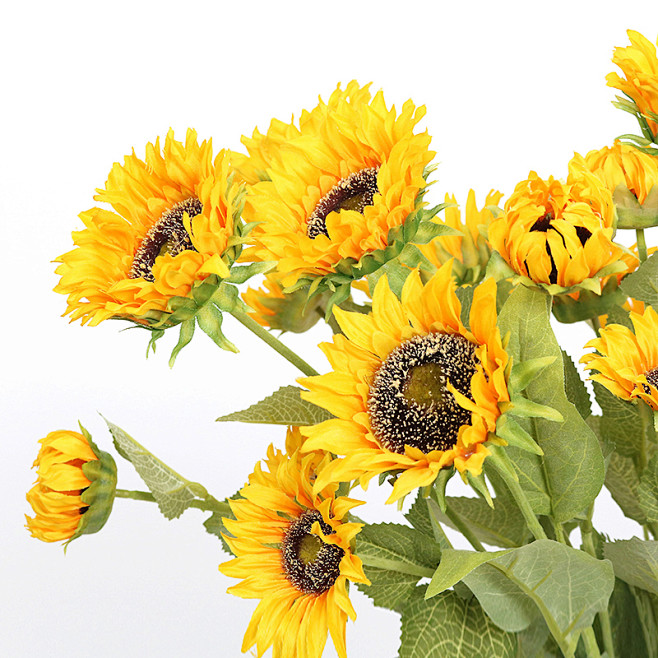 密度家居复古田园黄色向日葵假花太阳花仿真花客厅餐桌插花饰品