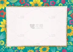 复古向日葵背景材料夏季材料日本风格
