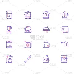 厨房电器图标的收集