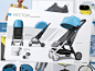 METRO Compact City Stroller - Core77 : Leading design and innovation agency HUGE Design have revealed details of their work on Ergobaby's Compact City Stroller. The fusion of HUGE's experience in hardware design and Ergobaby's expertise in the soft goods 