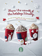 Starbucks Christmas 2012 printed ad campaign. : A selection of my Starbucks Christmas 2012 printed advertisements