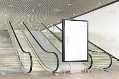 布告栏,空白的,台阶,留白,水平画幅,无人,绘画插图,走廊,地铁