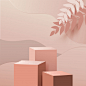 minimal-scene-with-geometric-forms-box-cube-podiums-cream-background-with-paper-leave-column-scene-show-cosmetic-product-showcase-shopfront-display-case-3d-illustration_144352-110.jpg (626×626)