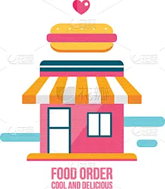 外立面,商店,快餐,热狗,图标,可爱的,商务,热,菜单,午餐