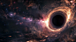 【AI数字艺术】近距离的黑洞星空海报壁纸图片下载