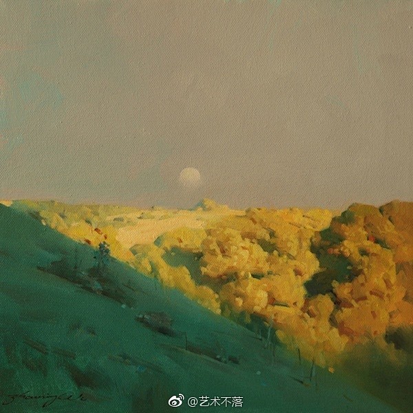 吴兆铭比较罕见的风景画推荐艺术家no22
