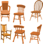 餐椅 木头椅子 扁平png
