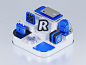 App Showcase：Revolut页眉插图页眉设计金融科技银行iphone西洋镜3d概念最小特色的橱窗应用程序商店图标应用程序商店苹果等距图blendercycles 3d 3d艺术搅拌器