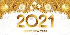 新年快乐2021矢量背景插图。新年快乐2021年简单的极简文本模板。设计庆祝海报，横幅，贺卡，背景