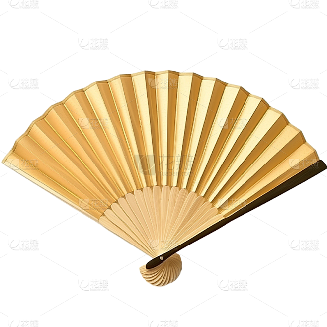 中国风通用实景空白扇子元素素材