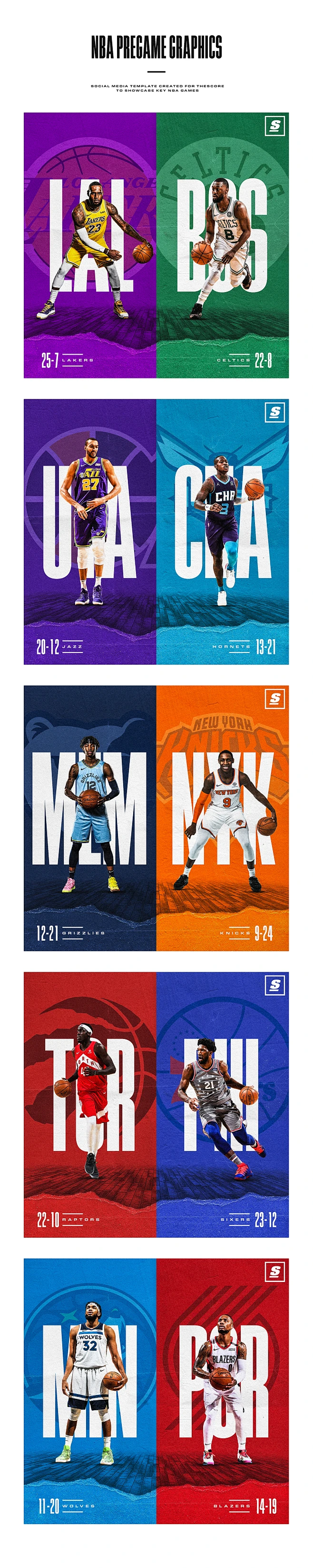 NBA pregame template-花瓣网