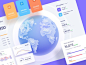 Orion UI kit - Data map visualisation ui kit desktop dataviz template infographic product data vusialisation hex planet chart widget map dashboard