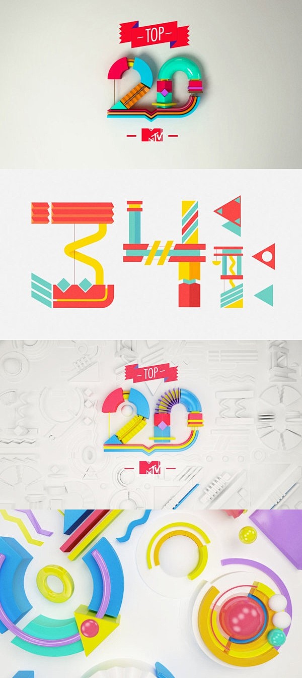 MTV/ MTV Top 20卡通字母字...