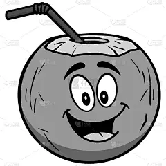 椰子水吉祥物插画