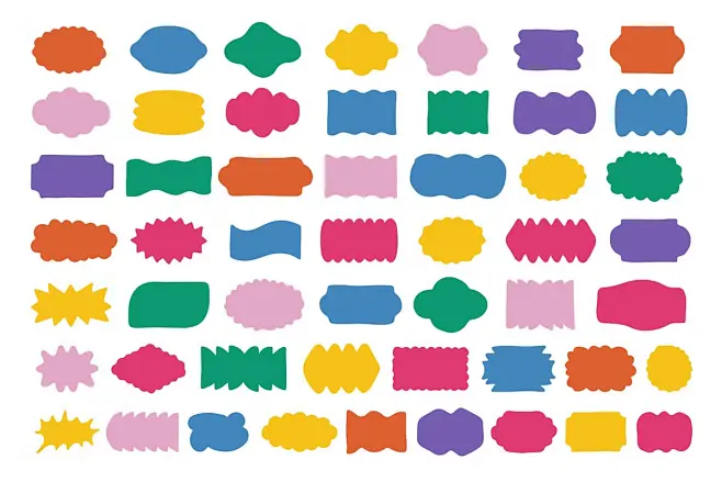 HAND DRAWN DOODLE SHAPES VECTOR SET, a Pattern Graphic by craftlove
