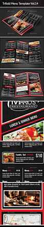 Trifold #Menu Template Vol.14 - #Food #Menus Print Templates Download here: https://graphicriver.net/item/trifold-menu-template-vol14/20041897?ref=alena994