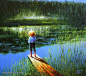 【捷克艺术家 Dima Dmitriev 温馨的插画作品欣赏】
—— A Day at the Lake  