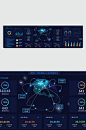 精美宽屏数据可视化UI设计-众图网