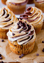 Banana Cupcakes with Chocolate PB Frosting