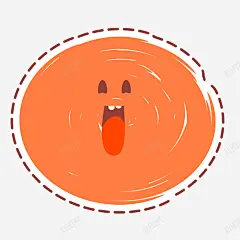 红色椭圆图形表情标签矢量图 装饰 设计 元素 免抠png 设计图片 免费下载 页面网页 平面电商 创意素材