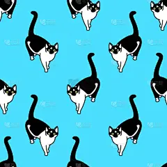 四方连续纹样,猫,背景,绘画插图,纹理,纺织品,可爱的,矢量,壁纸,披肩