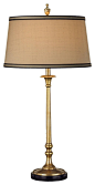 Currey & Company Solid Cast Brass Candlestick Lamp - traditional - Table Lamps - The Well Appointed House