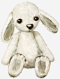 卡通手绘白色小白兔_新图网 https://ixintu.com 动物 白色兔子 毛绒玩具