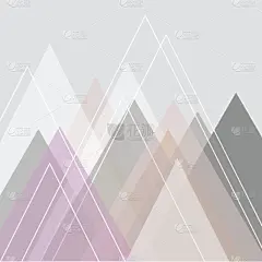 山顶,绘画插图,抽象,紫色背景,几何形状,三角形,钻石形,连续性,天空,纺织品